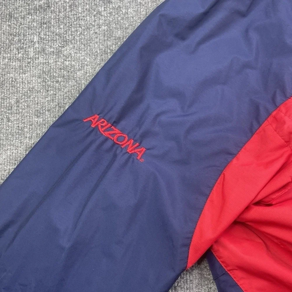 Nike Windbreaker Jacket Mens XL Blue Red Arizona Wildcats Pullover V-Neck‎